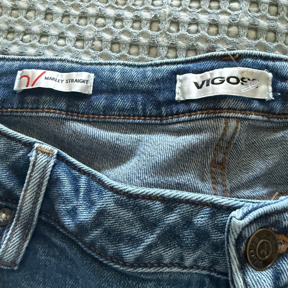 Vigoss Blue Straight Leg Jeans with Classic Denim Texture